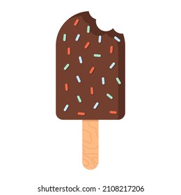 Ice cream collection. Colorful bright ice cream for children. Vector stock illustration. Summer dessert snacks collection. Sweet design elements, isolated on white background.