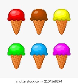 Arte de píxeles de la colección de helados