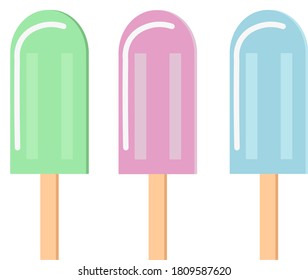 Ice cream collection in summer