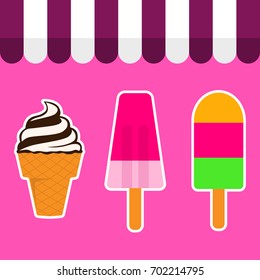 Ice Cream Collection Vector Design Image