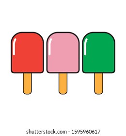 Ice cream collection, vector illustration. 
