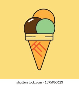 Ice cream collection, vector illustration. 