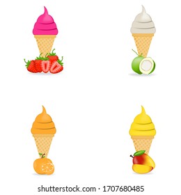 Colección de helados, ilustración vectorial.