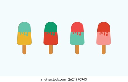 Ice cream collection vector for use.