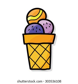 ice cream color doodle