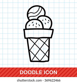 ice cream color doodle