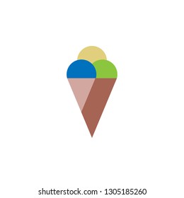 ice cream color icon from Brazilian carnival set