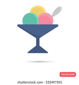 Ice cream color icon. Flat design for web and mobile