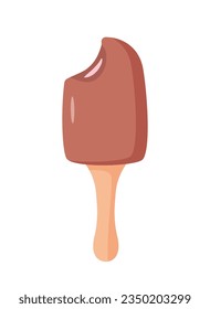 Ice cream color icon. Vector illustration of summer desserts popsicles on a stick. Single isolate on white.