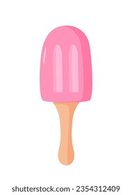 Ice cream color icon. Vector illustration of summer desserts popsicles on a stick. Single isolate on white.