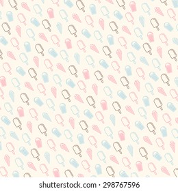 Ice cream color pattern. Vector illustrations for your business. 