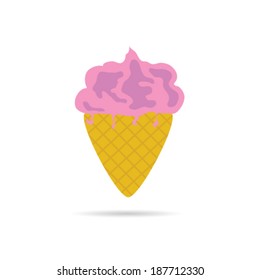 ice cream color vector illustration