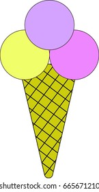 Ice cream colored