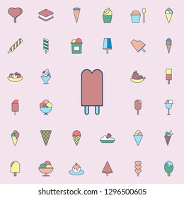 ice cream colored dusk style icon. Ice cream icons universal set for web and mobile
