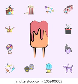 ice cream colored icon. circus icons universal set for web and mobile