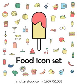 ice cream colored icon. food icons universal set for web and mobile