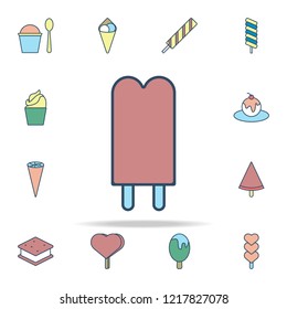 ice cream colored icon. Ice cream icons universal set for web and mobile