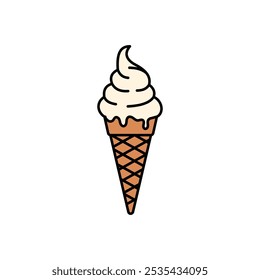 Ice Cream colored vector icon on white background. Stock vector EPS10