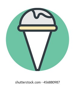 Ice Cream Colored Vector Icon