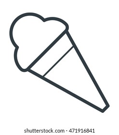 Ice Cream Colored Vector Icon