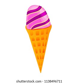 Ice cream. Colorful hand drawn vector stock illustration.