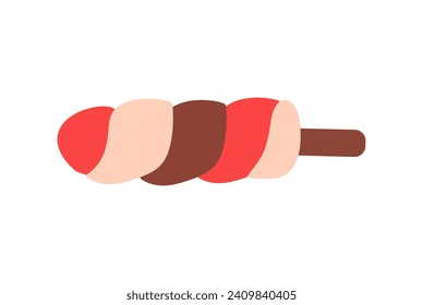 Ice cream of colorful set. This composition with popsicle invites viewers to immerse themselves in the playful and tasty world of frozen confections. Vector illustration.