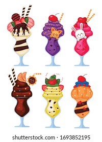 ice cream with colorful toppings