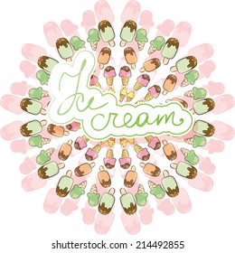 ice cream colorful vector background