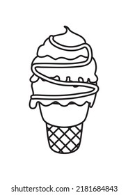 Ice Cream Coloring Pages Printable Preschool Activity Food
