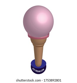 
el arte de un clip en 3D con helado en las artes gráficas, hace referencia a imágenes prefabricadas que se utilizan para ilustrar cualquier medio. imagen de clip 