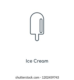 Ice Cream concept line icon. Linear Ice Cream concept outline symbol design. This simple element illustration can be used for web and mobile UI/UX.