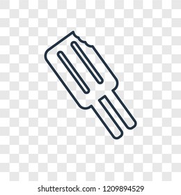 Ice cream concept vector linear icon isolated on transparent background, Ice cream concept transparency concept in outline style