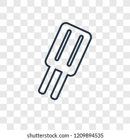 Ice cream concept vector linear icon isolated on transparent background, Ice cream concept transparency concept in outline style