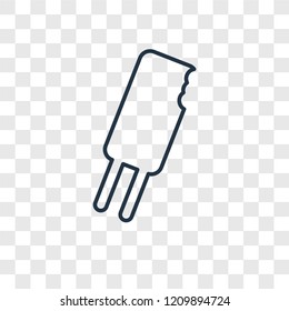 Ice cream concept vector linear icon isolated on transparent background, Ice cream concept transparency concept in outline style