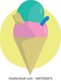 ice cream in a cone