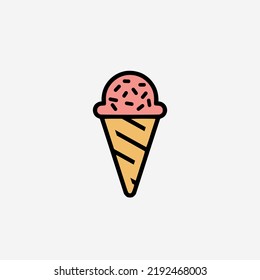 Eis in einem Kegel