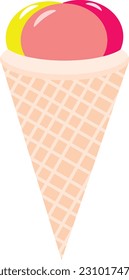 Ice cream in a cone 