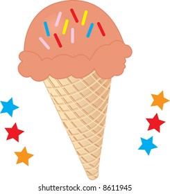 An ice cream cone.