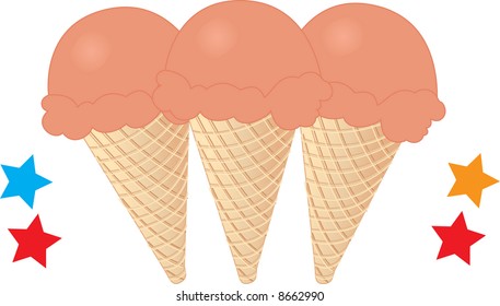 An ice cream cone