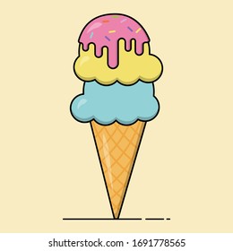 Ice Cream Cone Cartoon Hd Stock Images Shutterstock