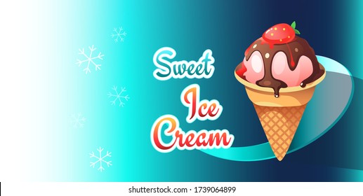 Ice Cream Cone advertising vector isolated  [EPS 10]