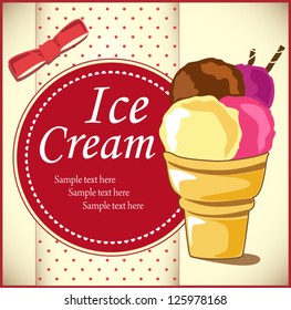 Ice cream cone background