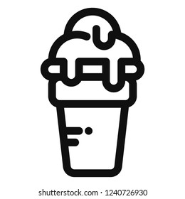 ice cream cone ball with melt