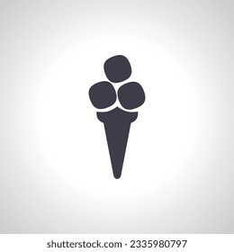 Ice cream cone with Ice cream balls icon.