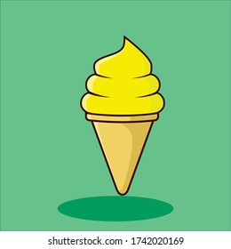 ice cream cone banana flavor