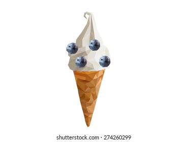 Ice cream cone buleberry.