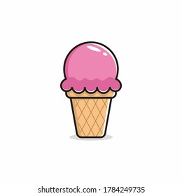 ice cream cone carton illustration vector