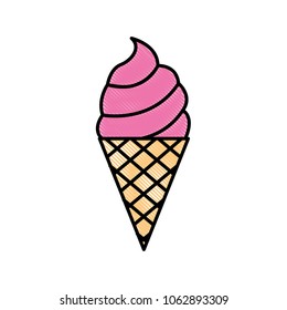 ice cream cone cold tasty sweet