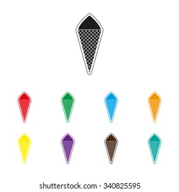 Ice cream cone - color vector icon