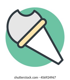 Ice cream Cone Colored Line Vector Icon